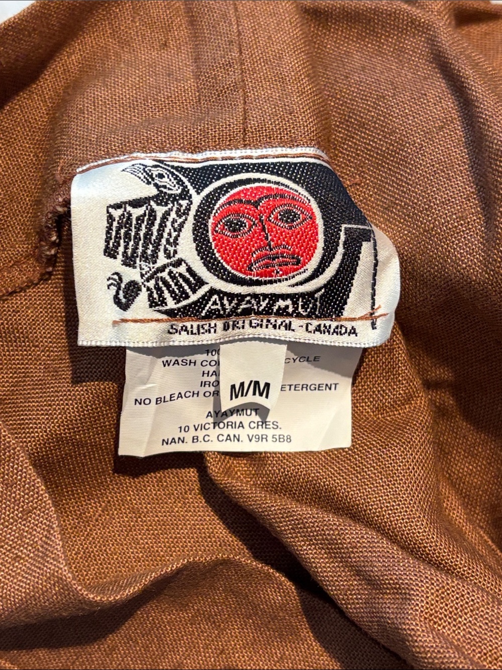Vintage Ay Ay Mut William Good Salish Original Bear Dancer Robe Duster BC Canada - Picture 11 of 12